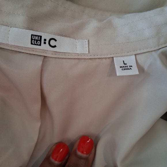 Uniglo and Commence Classic Beige Women's Trench Coat Size Large - Picture 5 of 12